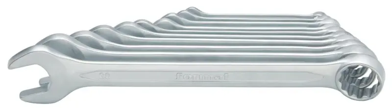 Sada kombinovaných očkový ch a vidlicových klíčů DI N3113A 10-30 mm 10 ks, v kartonu FORMAT