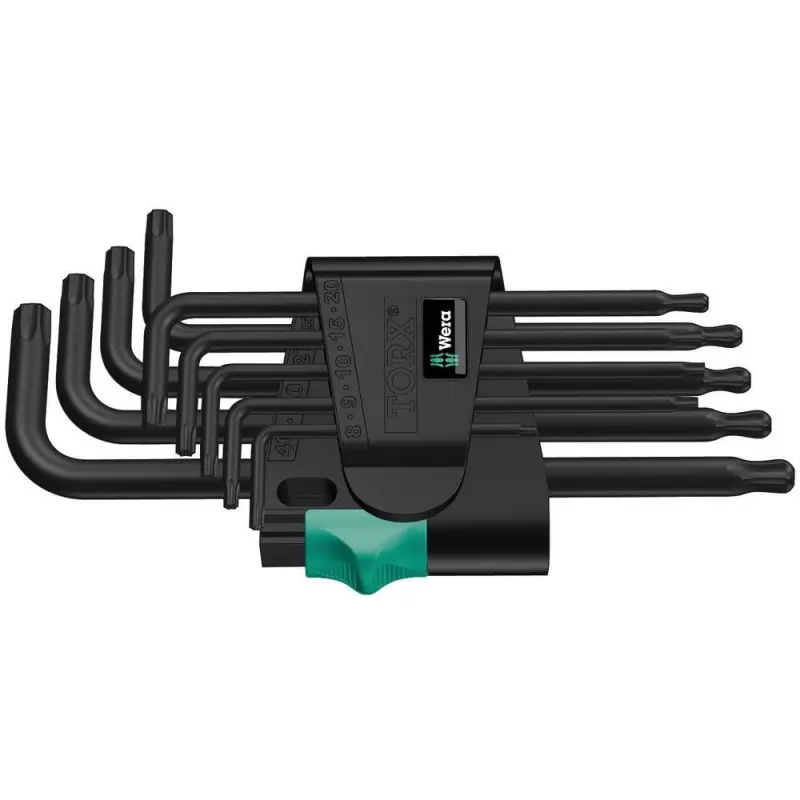 Wera 024242 Zástrčné klíče 967 PKL/9 TORX®, BlackLaser (Sada 9 ks) (W05024242001)