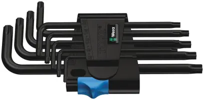 Wera 024244 Sada kľúčov 967 L/9 TORX® HF, BlackLaser® s pridržiavacou funkciou. (W05024244001)