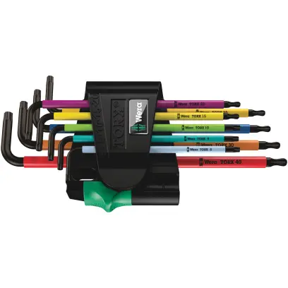 Wera 024335 Zástrčné kľúče 967/9 Torx BO Multicolour 1. Sada 9 ks (W05024335001)