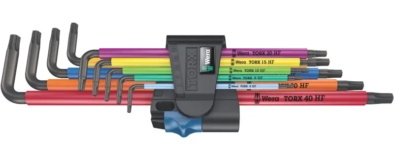 Wera 024470 Zástrčné kľúče 967/9 Torx XL Multicolour HF 1. Sada 9 ks dlhých kľúčov s pridržiavacou funkciou (W05024470001)