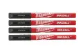 Značkovače s jemným hrotom Milwaukee INKZALL™ - čierne (Sada 4 ks) (MI48223164)