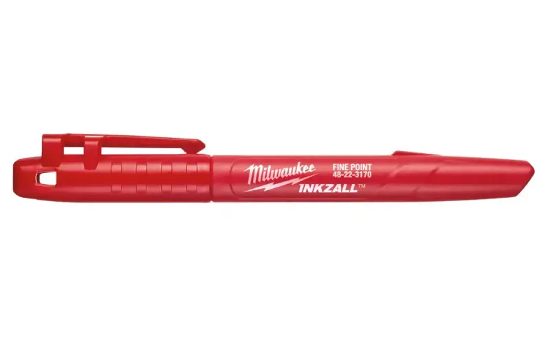 Značkovač Milwaukee INKZALL™ s jemným hrotom - červený (MI48223170)