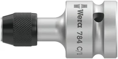 Wera 042760 Adaptér 1/4" typ 784 C/1 (vnútorná 1/2"-vnútorná 1/4") s rýchloupínacou hlavou (W05042760001)