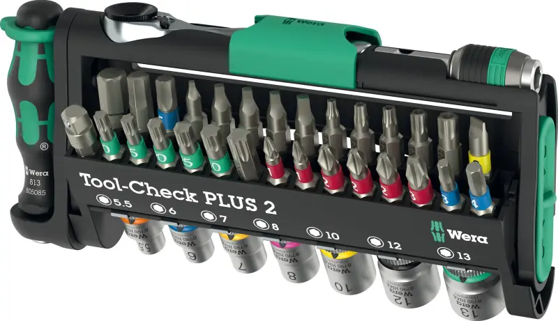 Wera 049056 Skrutkovacie bity, hlavica a račňa Zyklop 1/4" Tool-Check Plus 2 (Sada 39 dielov) (W05049056001)