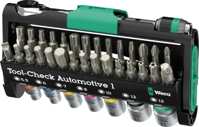 Wera 049065 Skrutkovacie bity, hlavica a račňa Zyklop 1/4" Tool-Check Automotive 1 (Sada 38 dielov) (W05049065001)