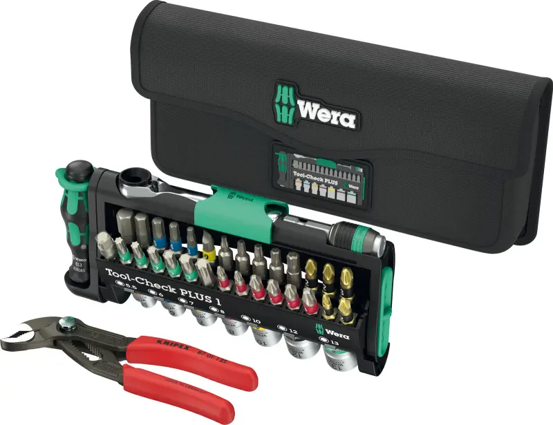 Wera 049070 Skrutkovacie bity, hlavica, račňa a kliešte Cobra Tool-Check Combi 1 (Sada 40 dielov) (W05049070001)