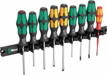 Wera 051012 Šroubováky Kraftform SL, PH, PZ, TORX na magnetické liště, 9650 (Sada 9 dílů) (W05051012001)