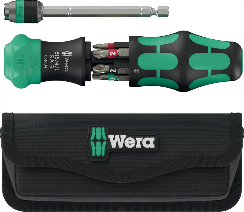 Wera 051514 Ručný skrutkovač s račňou Kraftform Kompakt 20 RA-R vrátane bitov. V puzdre (Sada 6 dielov) (W05051514001)