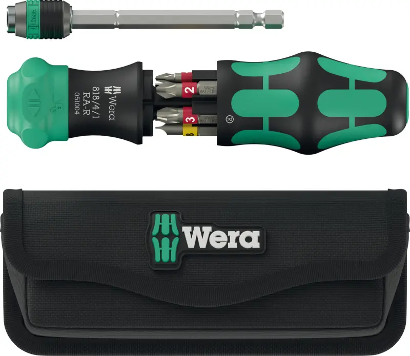 Wera 051515 Ručný skrutkovač s račňou Kraftform Kompakt 25 RA-R vrátane bitov. V puzdre (Sada 6 dielov) (W05051515001)