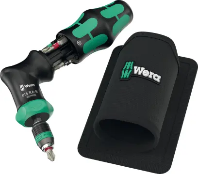 Wera 051535 Pištoľový držiak bitov Kraftform Kompakt Pištoľ RA-R 1 s puzdrom vrátane bitov (Sada 7 dielov) (W05051535001)