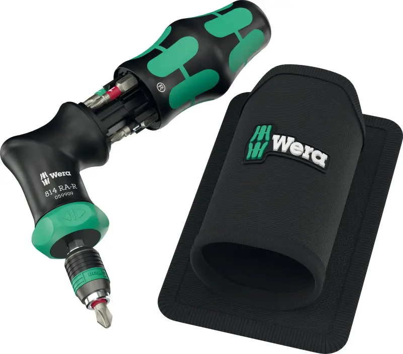 Wera 051535 Pištoľový držiak bitov Kraftform Kompakt Pištoľ RA-R 1 s puzdrom vrátane bitov (Sada 7 dielov) (W05051535001)
