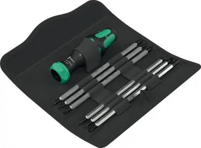Wera 051540 Rukoväť s račňou Kraftform Kompakt Vario RA a výmennými čepeľami (Sada 7 dielov) (W05051540001)