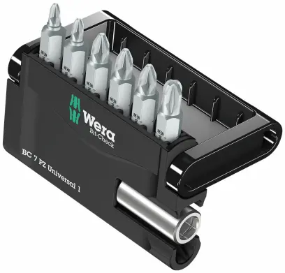 Wera 056296 Houževnaté bity Bit-Check 7 PZ Universal 1 s držákem 893/4/1 K (Sada 7 dílů) (W05056296001)