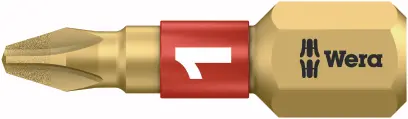 Wera 056400 Bit PH 1 - 851/1 BDC. Šroubovací bit 1/4 Hex, 25 mm pro křížové šrouby Phillips (W05056400001)