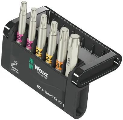 Wera 056470 Skrutkovacie bity 1/4" Bit-Check 6 Wood TX HF 1 (Sada 6 dielov) (W05056470001)