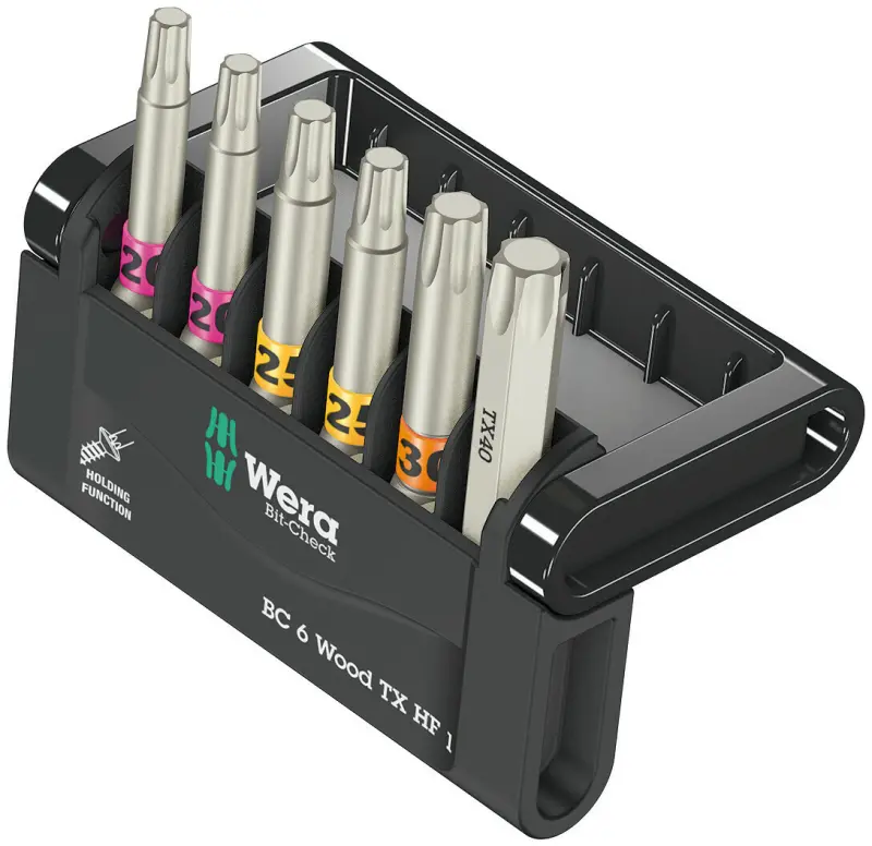 Wera 056470 Skrutkovacie bity 1/4" Bit-Check 6 Wood TX HF 1 (Sada 6 dielov) (W05056470001)