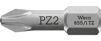 Wera 056815 Skrutkovací bit 1/4" Hex PZ 2 x 25 mm, typ 855/1 TZ pre krížové skrutky Pozidriv (W05056815001)