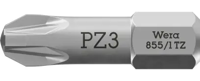 Wera 056825 Skrutkovací bit 1/4" Hex PZ 3 x 25 mm, typ 855/1 TZ pre krížové skrutky Pozidriv (W05056825001)