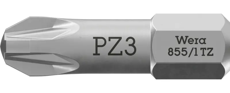 Wera 056825 Skrutkovací bit 1/4" Hex PZ 3 x 25 mm, typ 855/1 TZ pre krížové skrutky Pozidriv (W05056825001)