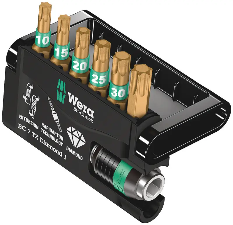 Wera 057415 Bity Bit-Check 7 TX Diamond 1 s držiakom 889/4/1 K (Sada 7 dielov) (W05057415001)