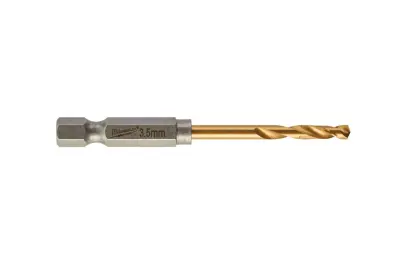 Vrtáky do kovu Milwaukee Shockwave HSS-G TiN Red Hex pr. 3,5 mm (Sada 2 ks) (MI48894707)