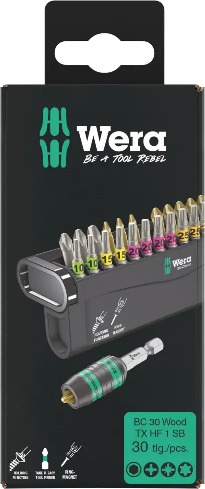 Wera 057437 30-dielna sada bitov Bit-Check 30 Wood TX HF 1 SB (W05057437001)