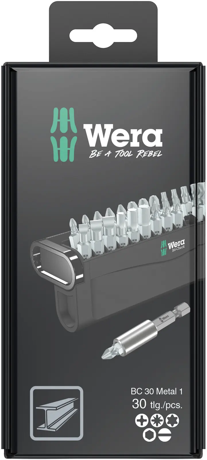 Wera 057440 Skrutkovacie bity 1/4" Bit-Check 30 Metal 1 SB (Sada 30 dielov) (W05057440001)