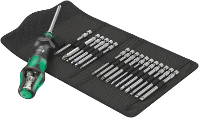 Wera 057483 Výmenné skrutkovacie čepele Kraftform Kompakt Turbo Imperial 1, palcové (Sada 19 dielov) (W05057483001)