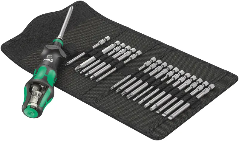 Wera 057483 Výmenné skrutkovacie čepele Kraftform Kompakt Turbo Imperial 1, palcové (Sada 19 dielov) (W05057483001)