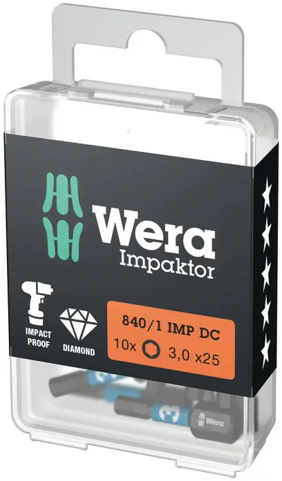 Wera 057603 Bity 1/4" Hex 3 mm 840/1 IMP DC Impaktor (W05057603001)