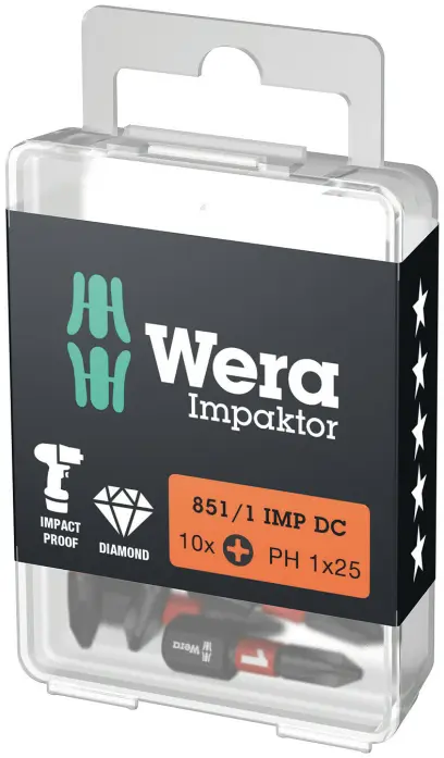 Wera 057615 Bit 1/4" PH 1 typ 851/1 IMP DC Impaktor (W05057615001)