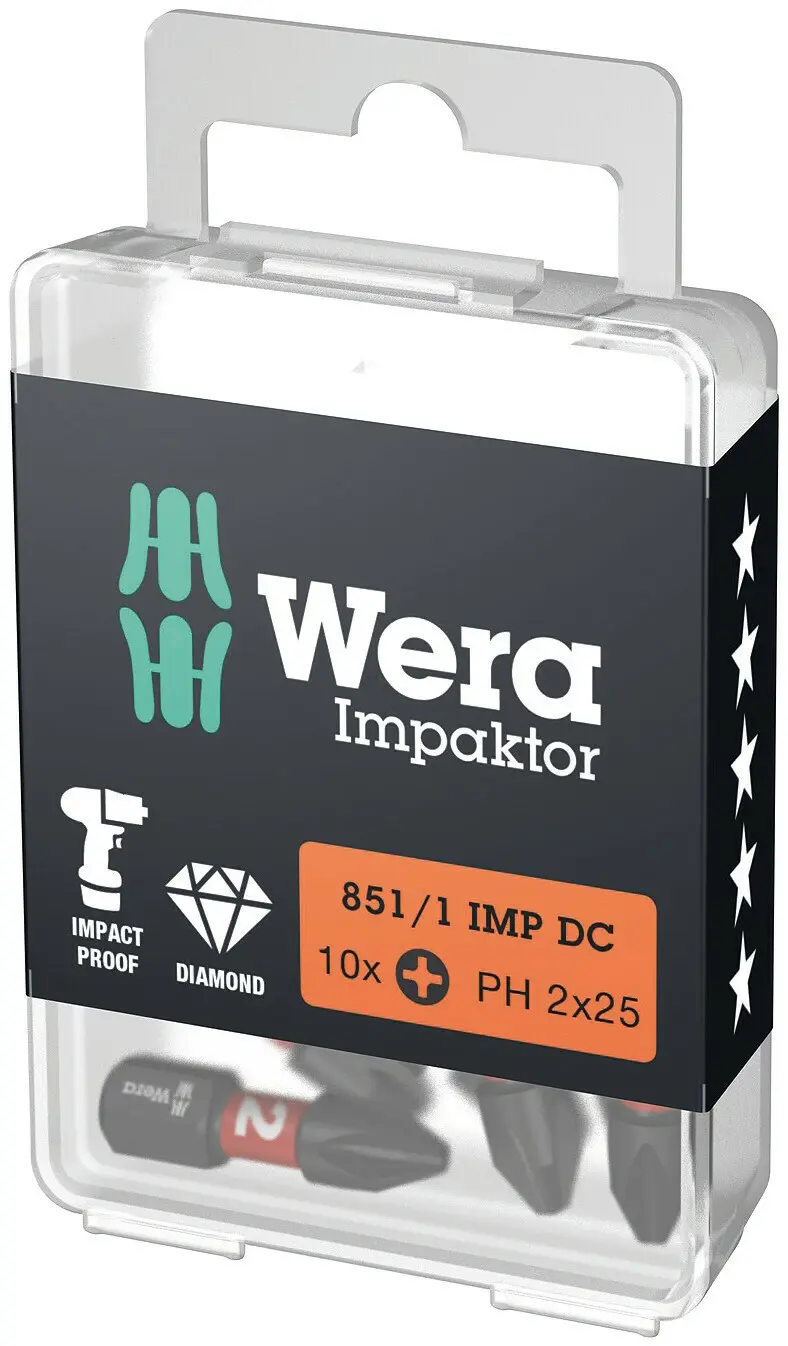Wera 057616 Bit 1/4" PH 2 typ 851/1 IMP DC Impaktor (W05057616001)