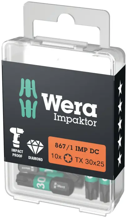 Wera 057626 Bit 1/4" Torx TX 30 typ 867/1 IMP DC Impaktor (W05057626001)