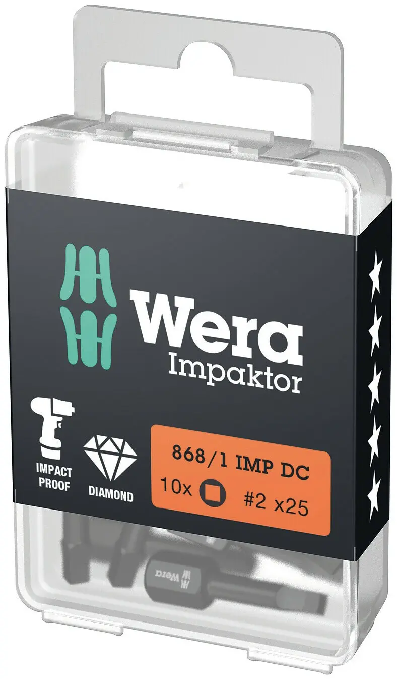 Wera 057631 Bit 1/4" pre vnútorný štvorhran # 2 typ 868/1 IMP DC Impaktor (W05057631001)