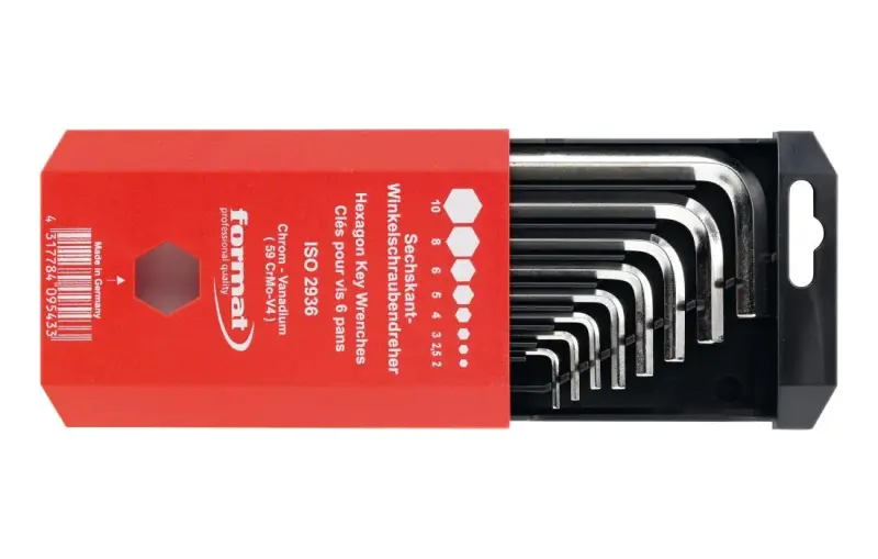 Zástrčné šesťhranné kľúče (inbus) DIN911 2-10x mm FORMAT (EDE58470005)