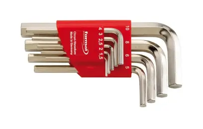 Zástrčné šesťhranné kľúče (inbus) 1,5-10x mm 9 ks. FORMAT (EDE58470047)