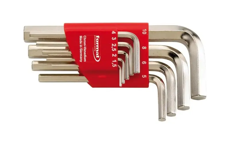 Zástrčné šesťhranné kľúče (inbus) 1,5-10x mm 9 ks. FORMAT (EDE58470047)