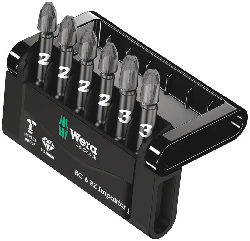 Wera 057692 Súprava bitov Bit-Check 6 PZ Impaktor 1 (6 dielov PZ) (W05057692001)