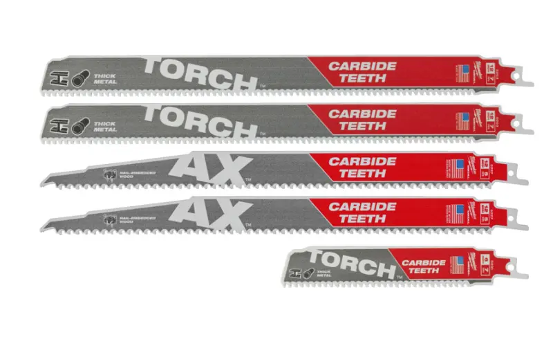 Sada pilových plátků Milwaukee Sawzall - demoliční karbidové (5 ks) (MI49222206)