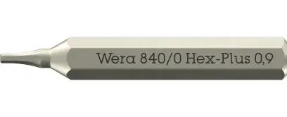 Wera 058108 Skrutkovací bit 840/0 Micro 0,9 mm Hex-Plus na skrutky so šesťhranom (W05058108001)