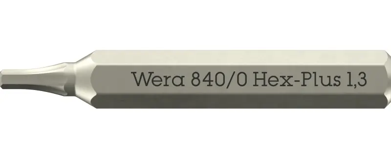 Wera 058109 Skrutkovací bit 840/0 Micro Hex-Plus 1,3 mm na skrutky s vnútorným šesťhranom (W05058109001)