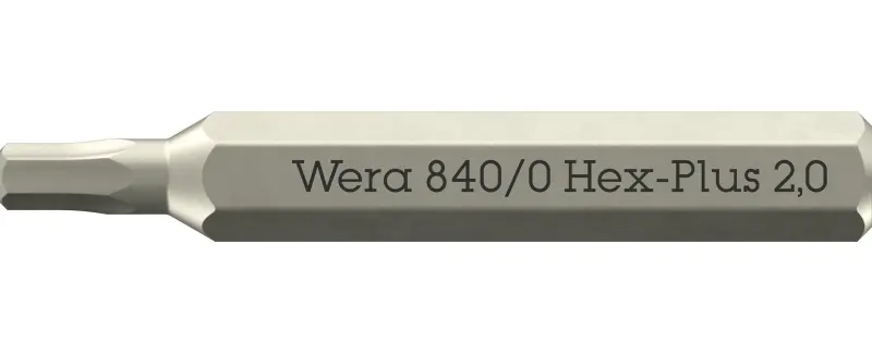 Wera 058111 Skrutkovací bit 840/0 Micro Hex-Plus 2,0 mm na skrutky s vnútorným šesťhranom (W05058111001)