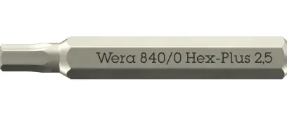 Wera 058112 Skrutkovací bit 840/0 Micro Hex-Plus 2,5 mm na skrutky s vnútorným šesťhranom (W05058112001)