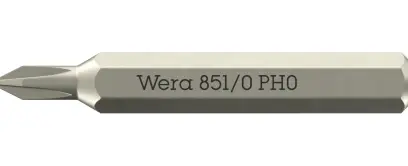 Wera 058121 Skrutkovací bit 851/0 Micro PH 0 na skrutky s krížovou drážkou (W05058121001)