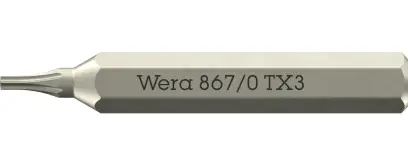 Wera 058129 Skrutkovací bit 867/0 Micro TX 3 na skrutky TORX (W05058129001)