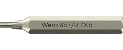 Wera 058131 Skrutkovací bit 867/0 Micro TX 6 na skrutky TORX (W05058131001)