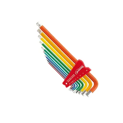 Zástrčné šesťhranné kľúče (inbus) lakované, guľová hlava 1,5-10x mm FORMAT (EDE58531000)