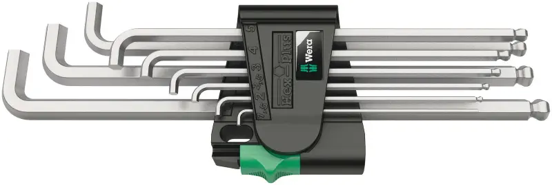 Wera 073594 Sada šesťhranných kľúčov inbus 950/9 Hex-Plus 4, chrómovaná (9 ks) (W05073594001)