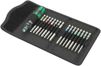 Wera 059303 Držiak 816 R s rýchlovýmennou hlavou a bitmi 89 mm Kraftform Kompakt 60 Tool Finder (Sada 17 dielov) (W05059303001)